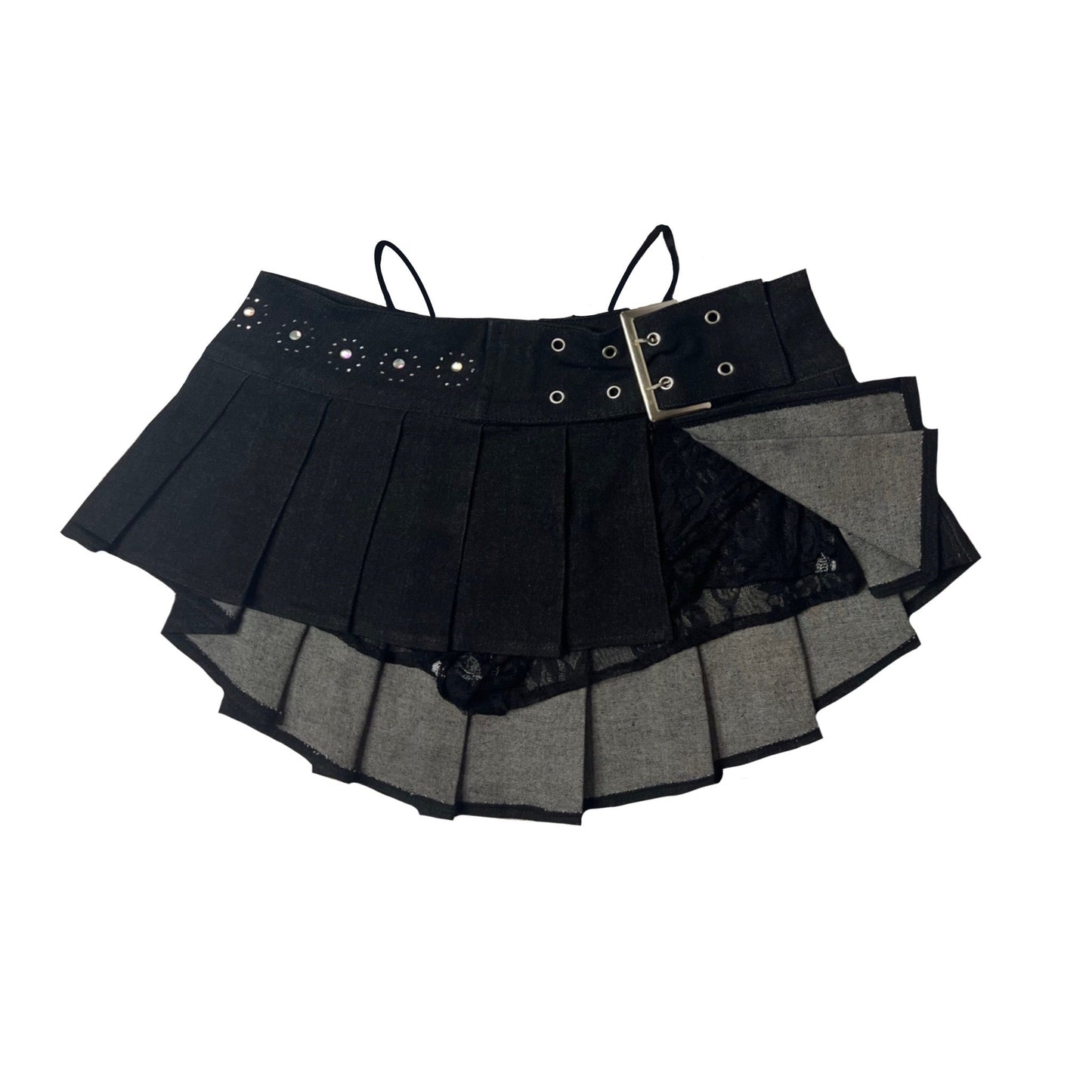 LACED EAVEHN SKIRT(BLACK)